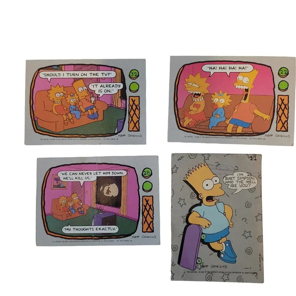 1990s TOPPS The Simpsons Collector Trading Cards Bundle Rare Vintage
